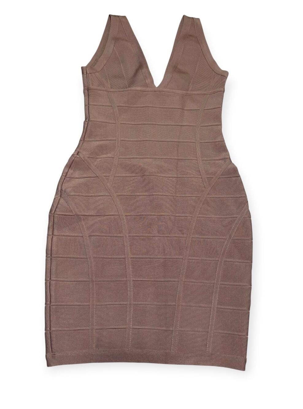 House of CB Mini Dress Blush Pink Jenna Bandage V-Neck Bodycon size Medium